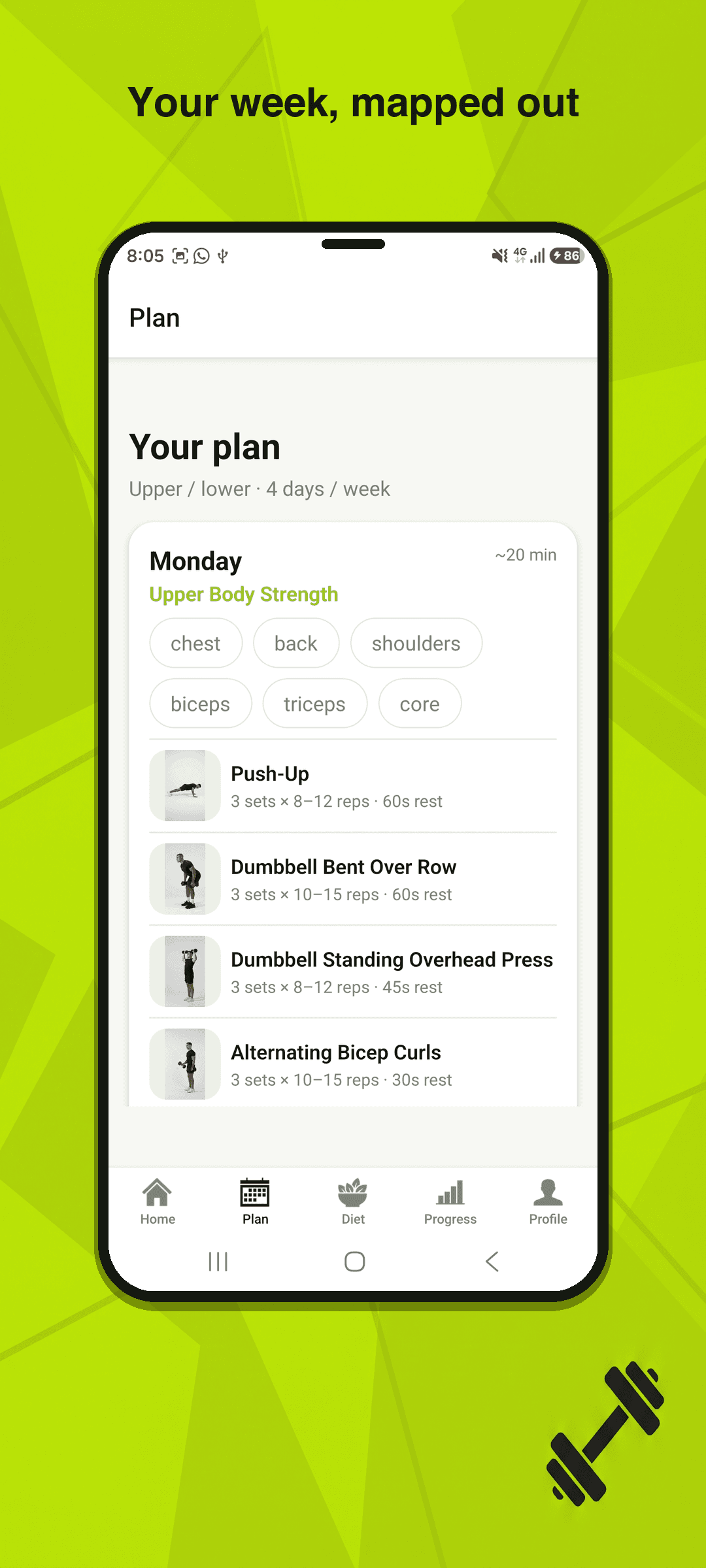 Fitriq personalized workout plan